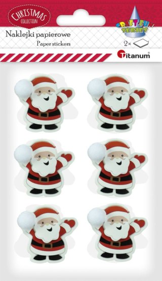 Naklejki świąteczne Craft-Fun Series Mikołaj z pomponem Titanum (LL-004)