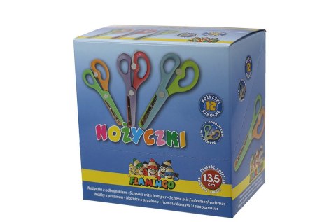 Nożyczki dla dzieci bezpieczne z osłoniętym ostrzem z odbojnikiem 13,5cm