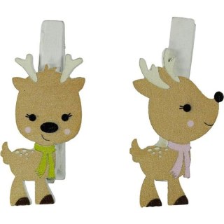 Ozdoba drewniana Craft-Fun Series klamerki XMAS renifery Titanum (AQE19118-3)
