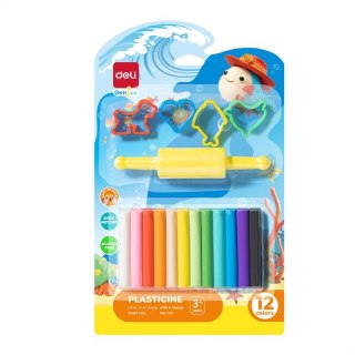 Plastelina 12 kol. z foremkami mix Argo (EH716)