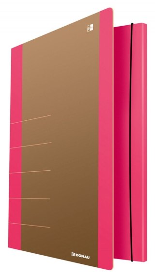 Teczka kartonowa na gumkę Life A4 różowy 500g [mm:] 250x350 Donau (2060001FSC-30)