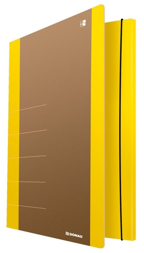 Teczka kartonowa na gumkę Life A4 żółty 500g [mm:] 250x350 Donau (2060001FSC-11)