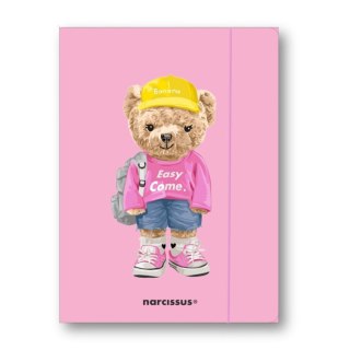 Teczka kartonowa na gumkę Teddies& Miś Urszula A4 mix 270g Narcissus