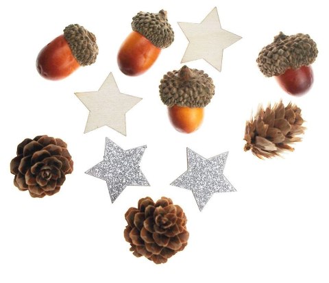 Zestaw dekoracyjny Craft-Fun Series szyszki, żołędzie, gwiazdki Titanum (23BR1204-61)
