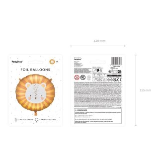 Balon foliowy Lew, 70x67 cm 20cal Partydeco (FB208)