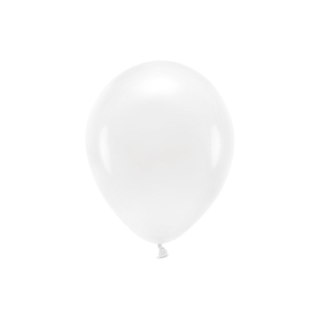 Balon gumowy Pastel Eco Balloons biały 260mm Partydeco (ECO26P-008-10)