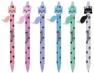Długopis wymazywalny automatyczny Foxes wkład niebieski 0,5mm Patio (01706PTR)