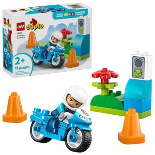 Klocki konstrukcyjne Duplo Niebieski motocykl policyjny Lego (10471)