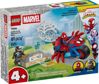 Klocki konstrukcyjne Marvel Spidey na motocyklu kontra Rhino Lego (11206)