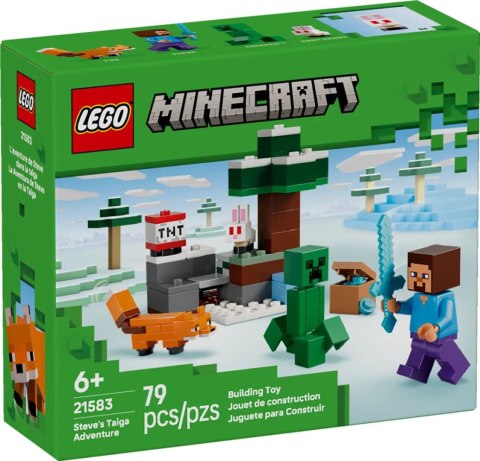Klocki konstrukcyjne Minecraft Przygoda Steve'a w tajdze Lego (21583)