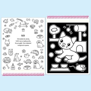 Książka dla dzieci Dotykaj i koloruj! W domu. Welurkowe kolorowanki Aksjomat