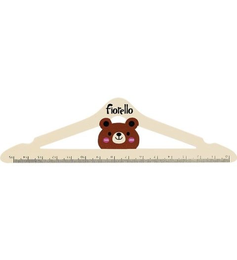 Linijka drewniana miś wieszak 15cm Fiorello (GR-F37MW)