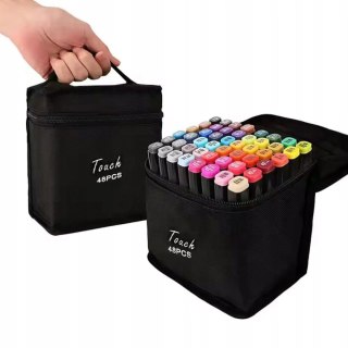 Marker specjalistyczny Touch w torbie, 48 szt. wkład mix okrągła/ścięta końcówka (789400)