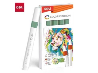 Marker specjalistyczny akrylowy wkład pistacjowy okrągła końcówka Deli (EC193A-PALE GREEN)