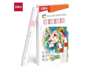 Marker specjalistyczny akrylowy wkład różowy jasny okrągła końcówka Deli (EC193A-BABY PINK)