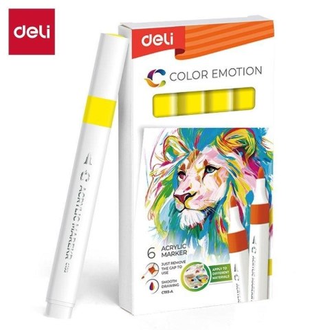 Marker specjalistyczny wkład żółty okrągła końcówka Deli (EC193A-Yellow)