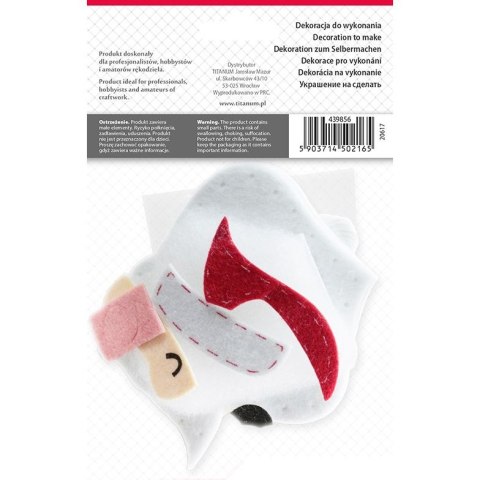 Ozdoba świąteczna Craft-Fun Series głowa mikołaja do samodzielnego wykonania Titanum (20617)