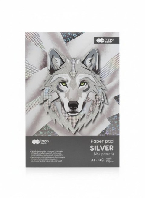 Blok artystyczny silver A4 230g 10k Happy Color (HA 7840 2030-SL)