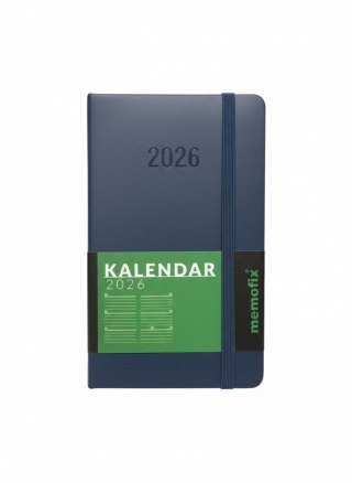 Kalendarz książkowy (terminarz) 2026 MEMOFIX TDW Antra (granatowy)