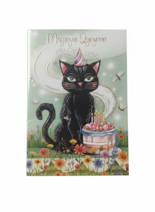 Kartka składana A5 Karnet A5 WITCH CAT Henry (5908451980979)