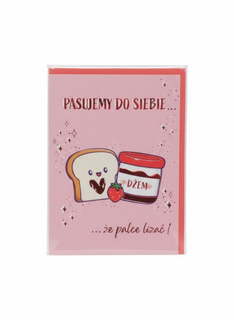 Kartka składana A5 Karnet B6 Walentynki dzem z tostem Henry (5908451981228)