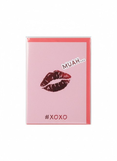 Kartka składana B6 Karnet B6 Walentynki usta Henry (5905701483181)