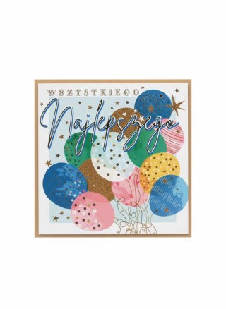 Kartka składana kw Karnet KW BALONY Z HELEM Henry (5908451981020)