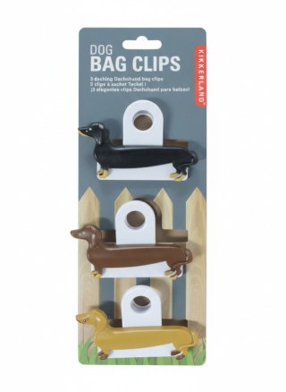 Klipsy do opakowań Jamniki, plastik 3 szt Galeria Papieru (bc40)