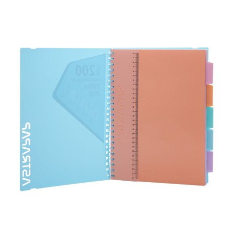 Kołozeszyt (kołonotatnik) A5 pastel ombre 200k. 80g krata Astrapap (107023004)