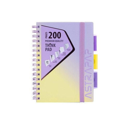 Kołozeszyt (kołonotatnik) A5 pastel ombre 200k. 80g krata Astrapap (107023004)