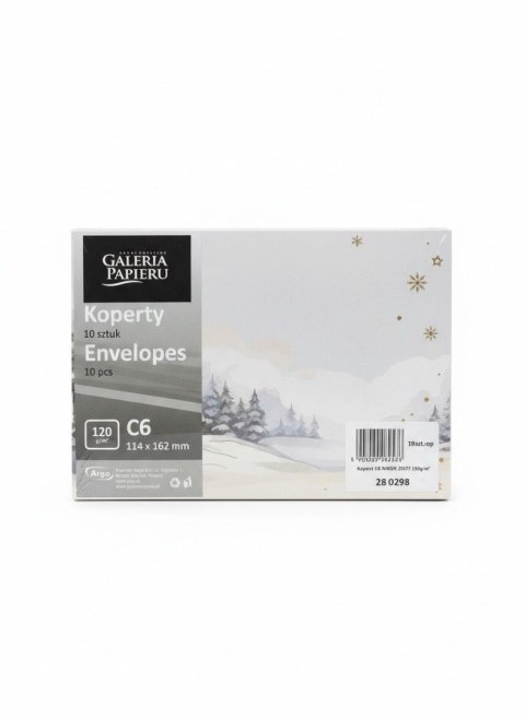 Koperta C6 magia zimy Galeria Papieru (280298) 10 sztuk