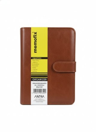 Organizer B6 MEMOFIX z saszetką brązowy Antra