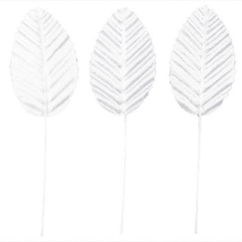 Ozdoba materiałowa Craft-Fun Series Liście na druciku białe Titanum (SY-005)