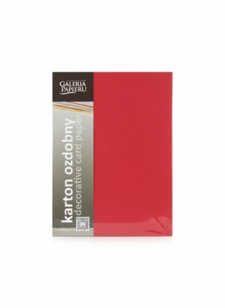 Papier ozdobny (wizytówkowy) A4 Brillo Czerwony 200g Galeria Papieru (205423)