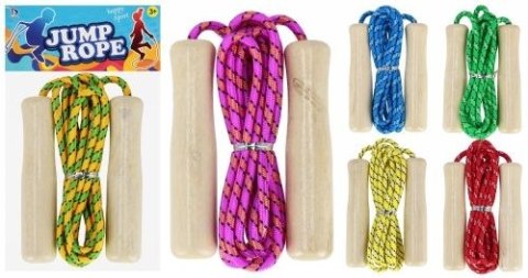 Skakanka drewniana rączka, sznurek 224cm Mega Creative (577923)