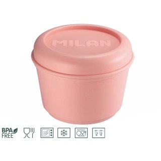 Śniadaniówka Pojemnik MILAN okrągły na lunch 0,25 l z zakręcaną pokrywką różowy Milan (085112P)