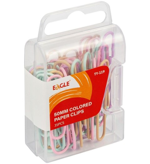 Spinacze okrągły Kolorowe Pastelowe TY-119 50mm 35 szt Eagle (110-1731)