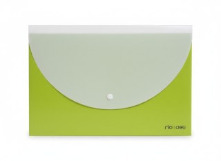 Teczka plastikowa na zatrzask RIO RÓŻOWA 5902315578593 A4 zielony 180 mic. Deli (E38977_GREEN)