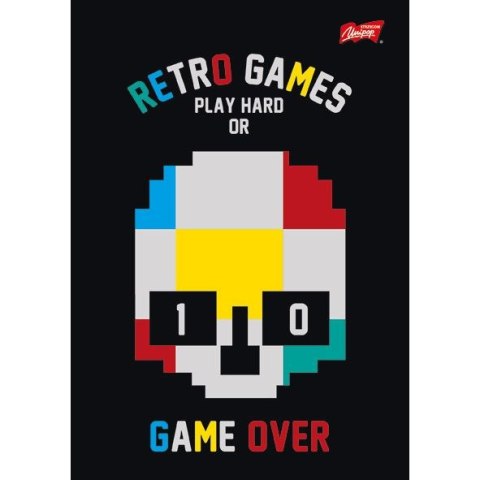 Zeszyt A5 Gamer z lakierem miejscowym 60k. 70g krata Unipap