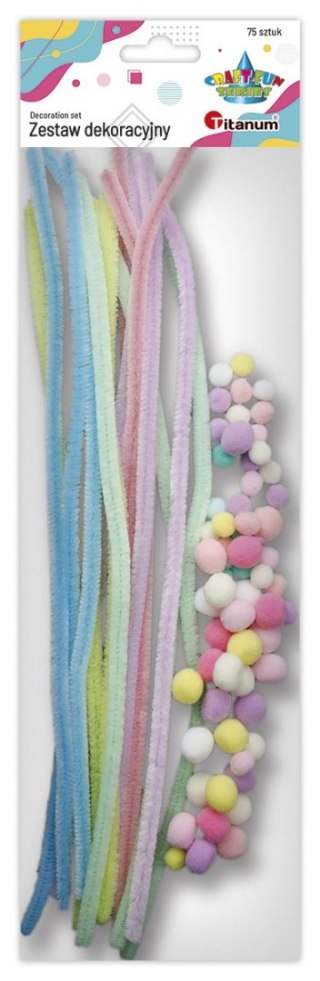 Drucik Craft-Fun Series kreatywny + pompony kolor: pastelowy Titanum (24YDD0331)