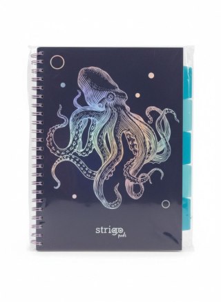 Kołozeszyt (kołonotatnik) A4 PADS GŁEBINY GRANATOWY OSMIORNICA 100k. 80g krata Strigo (PADS048)