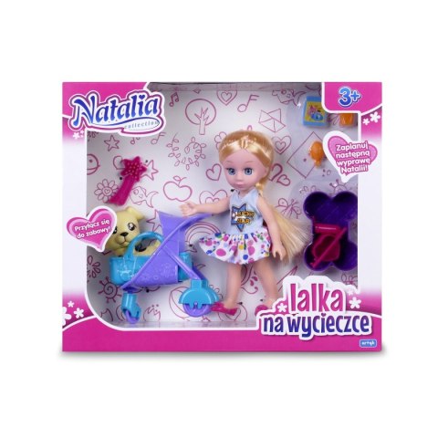 Lalka z kotkiem w wózku 16cm [mm:] 160 Natalia (120398)