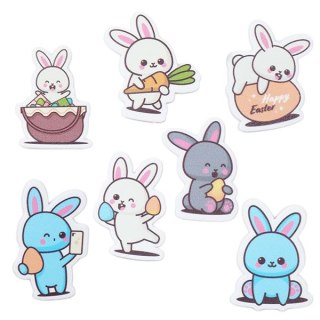 Naklejka (nalepka) Craft-Fun Series zajączki Titanum (25PFT0901-3)