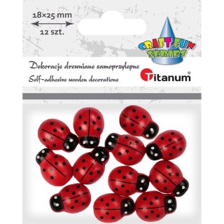 Ozdoba drewniana Craft-Fun Series drewniane biedronki Titanum (18x25mm)