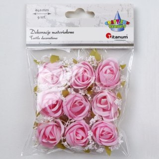 Ozdoba materiałowa Craft-Fun Series róże z gipsówką Titanum (25YX0902-10)