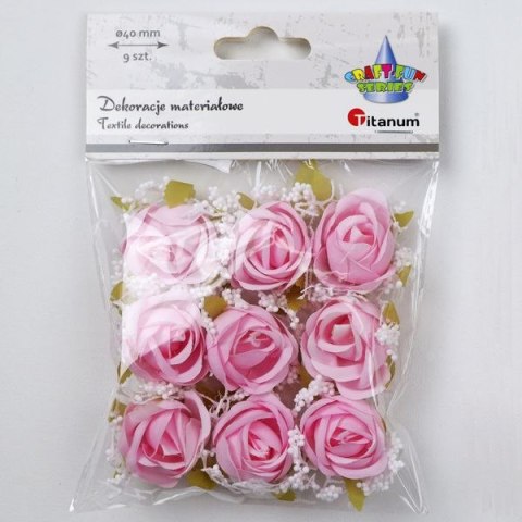 Ozdoba materiałowa Craft-Fun Series róże z gipsówką Titanum (25YX0902-10)