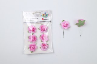 Ozdoba papierowa Craft-Fun Series róże na druciku Titanum (25YX0902-12)