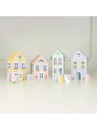 Ozdoba wielkanocna Wiosenne domki DIY (4 szt.) Arpex (WN8358)