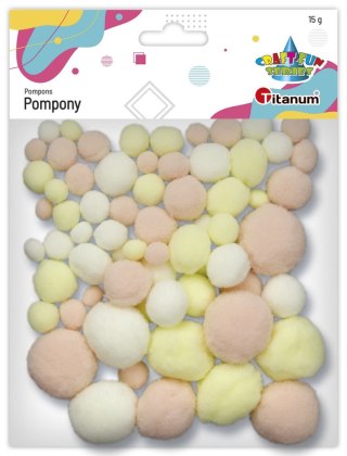Pompony Craft-Fun Series Pastel kolor mix 15 szt Titanum