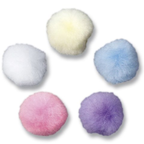 Pompony Craft-Fun Series mix pastelowy 80 szt Titanum (24YDD0316)